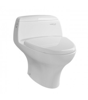 كرسي أفرنجي قطعة واحدة ابيض 30  سم مع غطاء  (SOFT CLOSE) - صناعة اندونيسي # TOTO - CW840JW